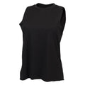 Black - Front - Skinni Fit Womens-Ladies High-Neck Tank Top