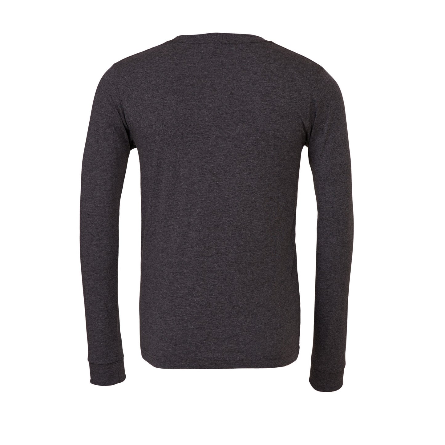 Dark Grey Heather - Back - Bella + Canvas Unisex Adult Heather Long-Sleeved T-Shirt