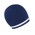 Navy-White - Front - Result Winter Essentials Unisex Adult National Scotland Beanie