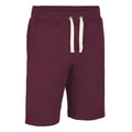 Burgundy - Side - Awdis Mens Campus Casual Shorts