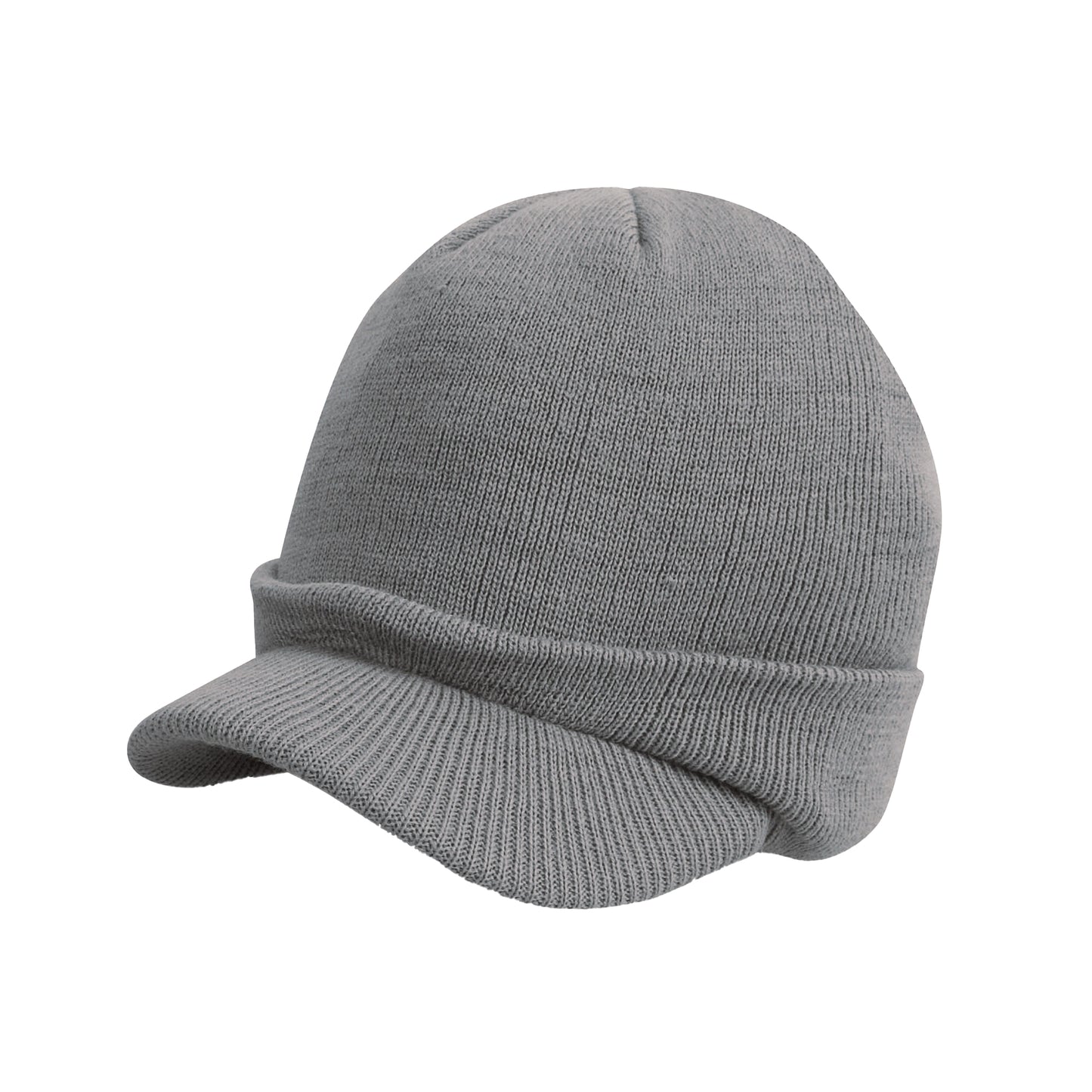 Cool Grey - Front - Result Winter Essentials Esco Army Knitted Hat