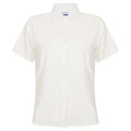 White - Front - Henbury Womens-Ladies Wicking Short-Sleeved Formal Shirt