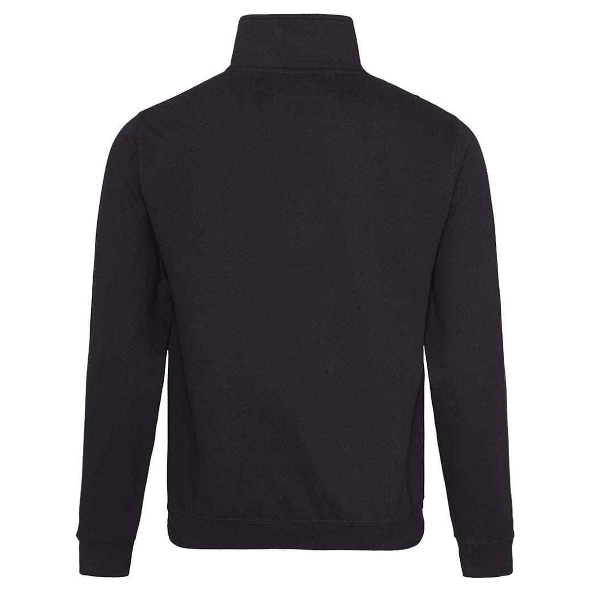 Jet Black - Back - Awdis Mens Sophomore Zip Neck Sweatshirt