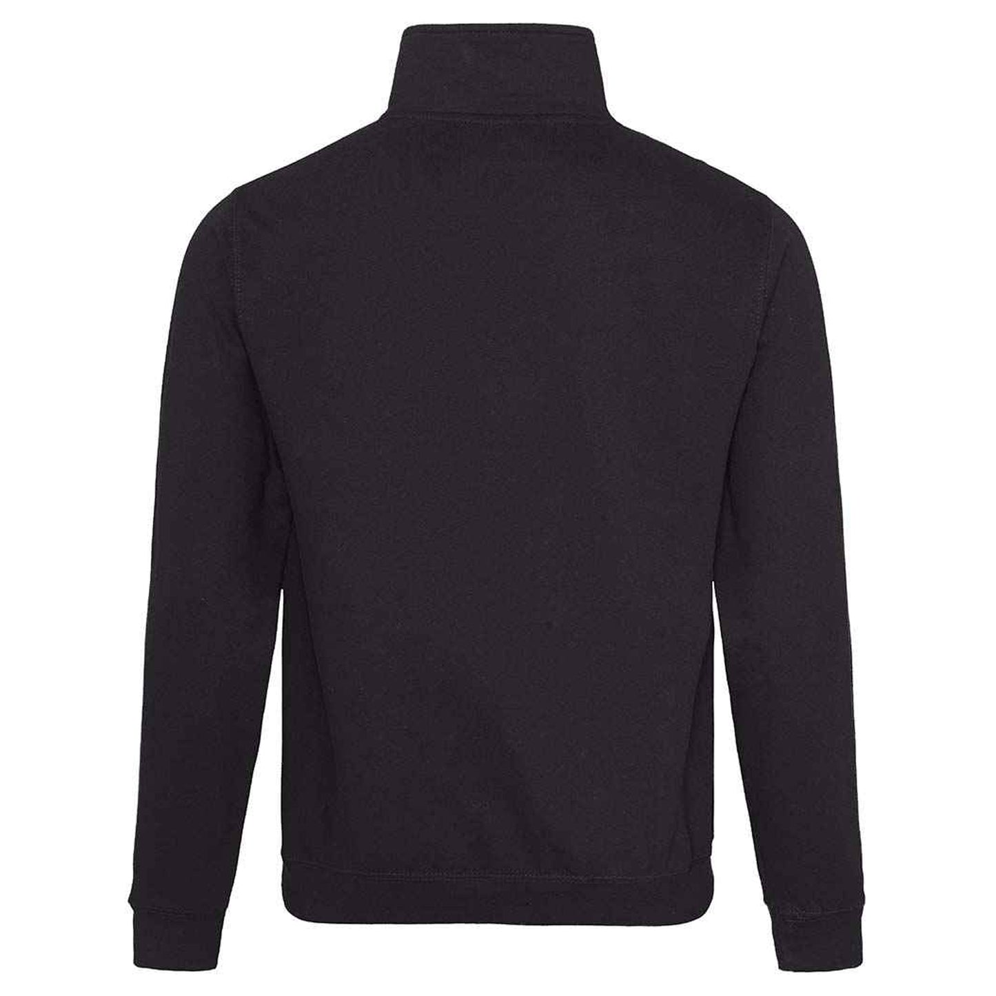 Jet Black - Back - Awdis Mens Sophomore Zip Neck Sweatshirt