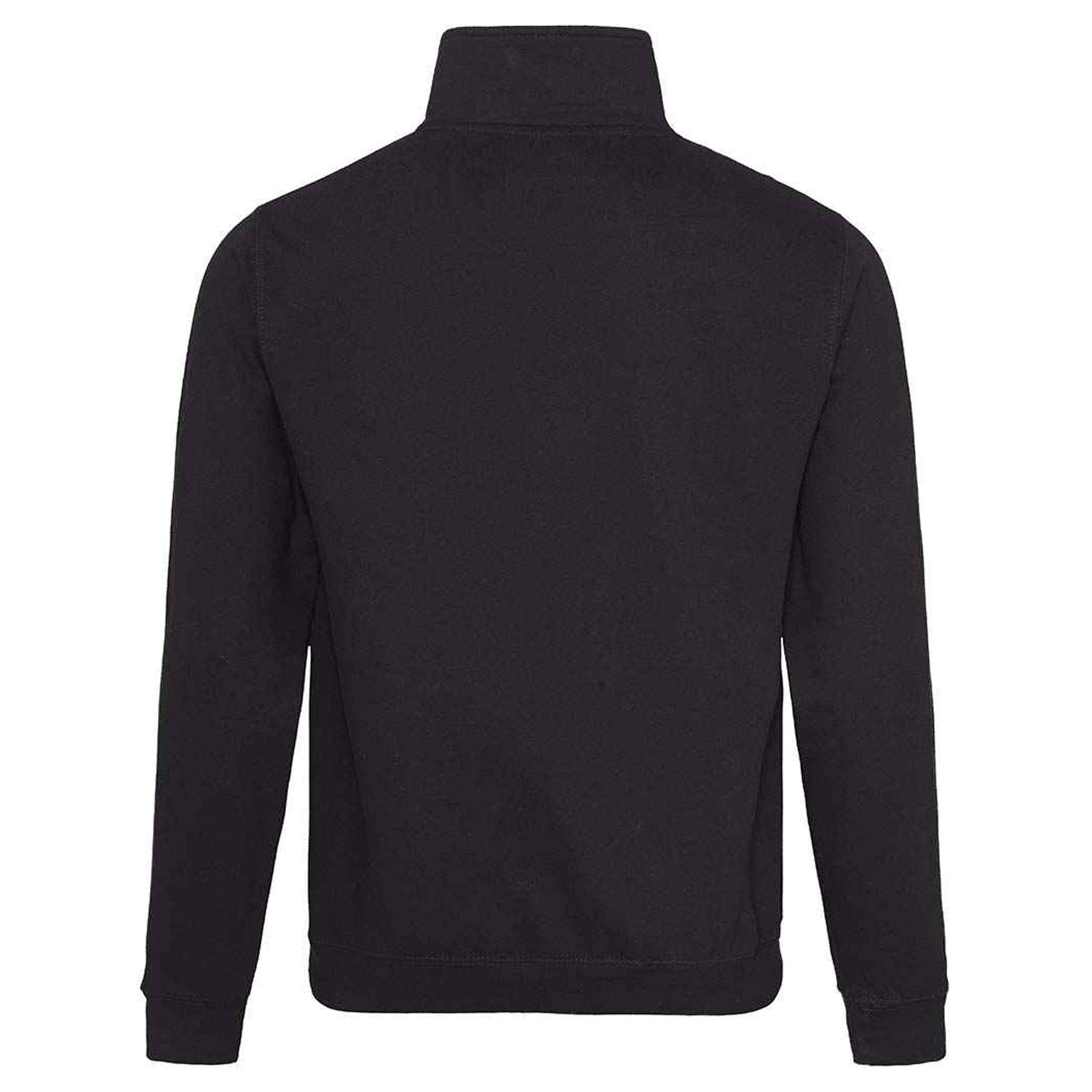 Jet Black - Back - Awdis Mens Sophomore Zip Neck Sweatshirt