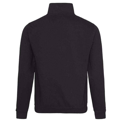 Jet Black - Back - Awdis Mens Sophomore Zip Neck Sweatshirt