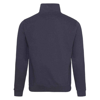 New French Navy - Back - Awdis Mens Sophomore Zip Neck Sweatshirt