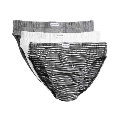 White-Grey-Black - Front - Fruit of the Loom Mens Classic Briefs (Pack of 3)