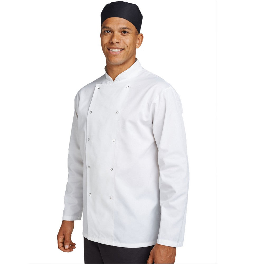 White - Back - Dennys Unisex Adult Long-Sleeved Chef Jacket
