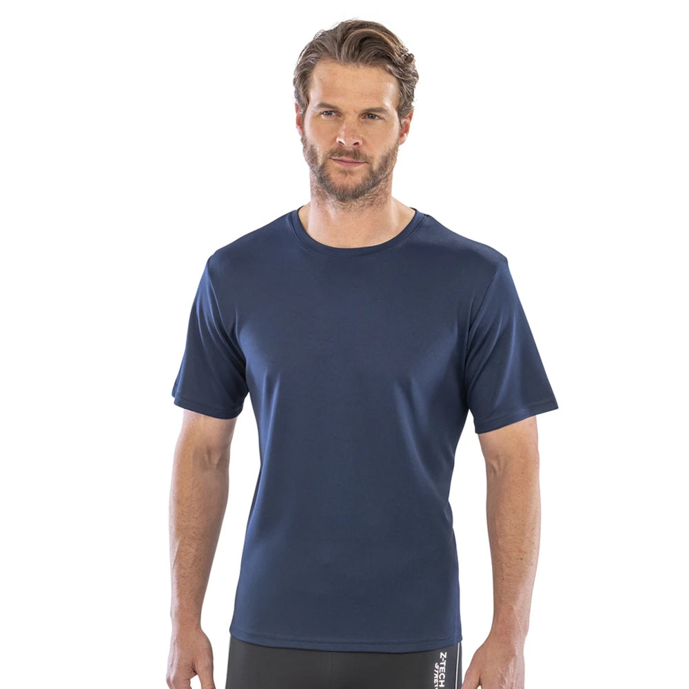 Navy - Side - Spiro Unisex Adult Performance Quick Dry T-Shirt