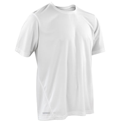 White - Front - Spiro Unisex Adult Performance Quick Dry T-Shirt
