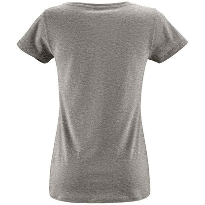 Grey Marl - Back - SOLS Womens-Ladies Milo Marl Organic T-Shirt