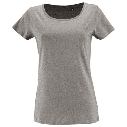 Grey Marl - Front - SOLS Womens-Ladies Milo Marl Organic T-Shirt