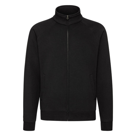 Black - Front - Fruit of the Loom Mens Premium Sweat Jacket