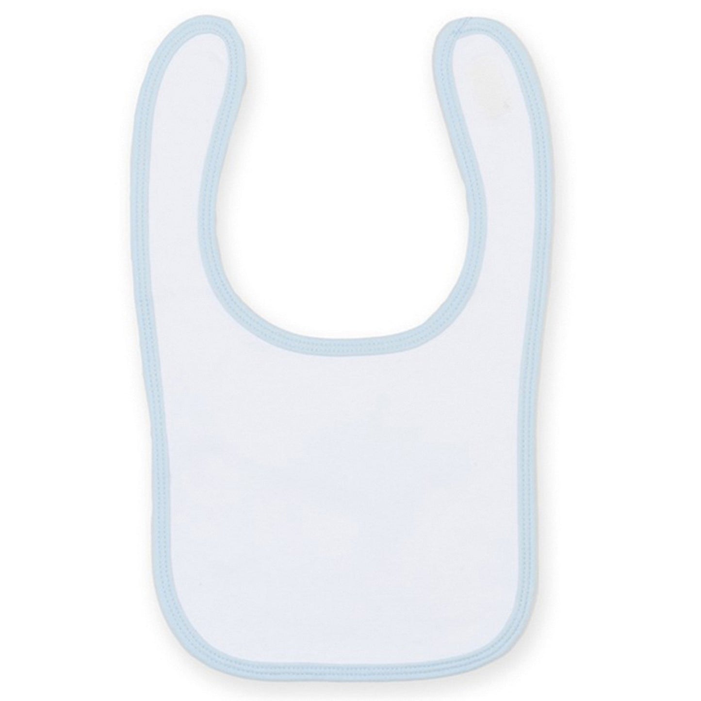 White-Pale Blue - Front - Larkwood Toddler Bib