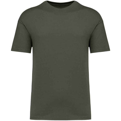 Khaki Green - Front - Native Spirit Unisex Adult Oversized T-Shirt