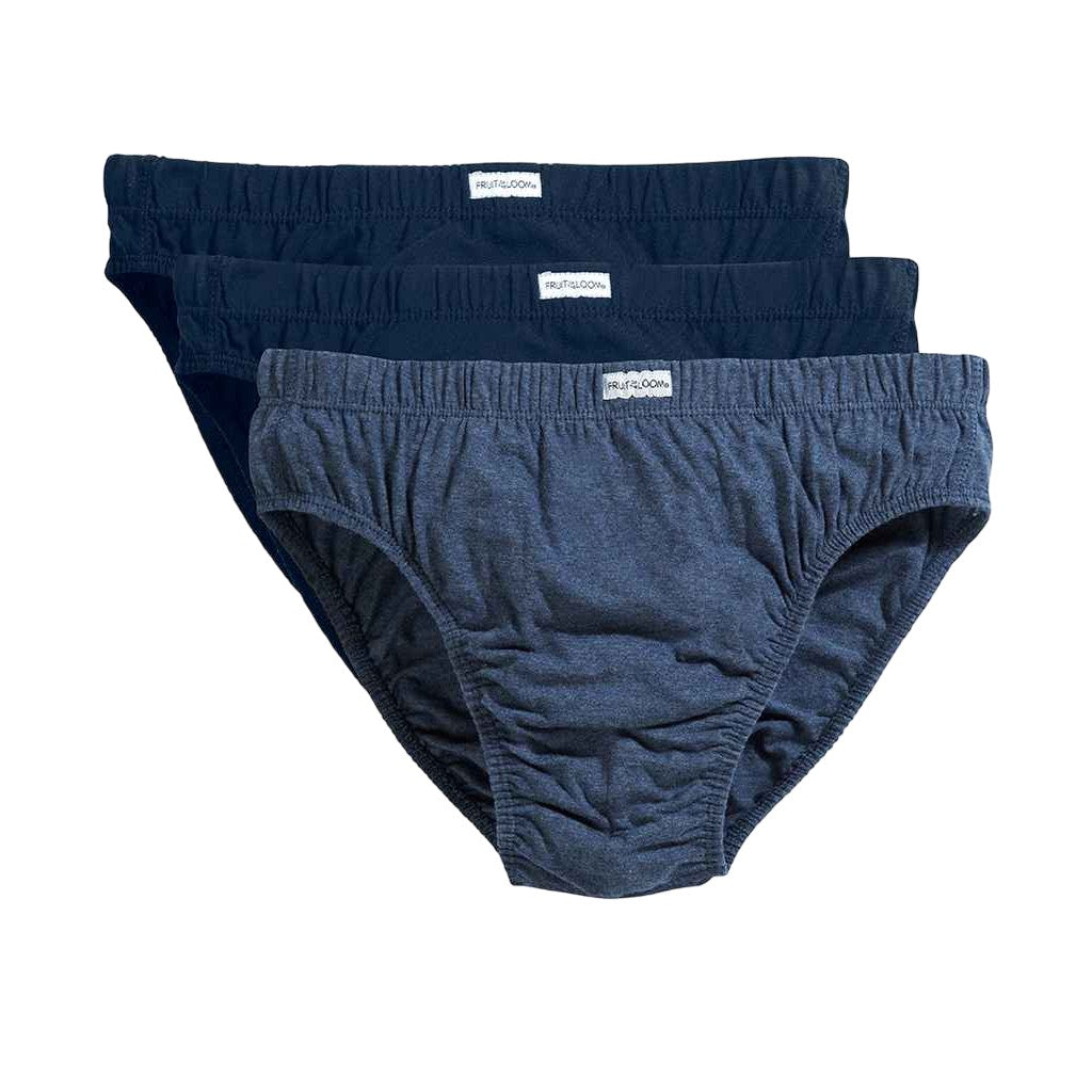 Blue - Front - Fruit of the Loom Mens Classic Plain Briefs (Pack of 3)