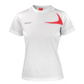 White-Red - Front - Spiro Womens-Ladies Training T-Shirt