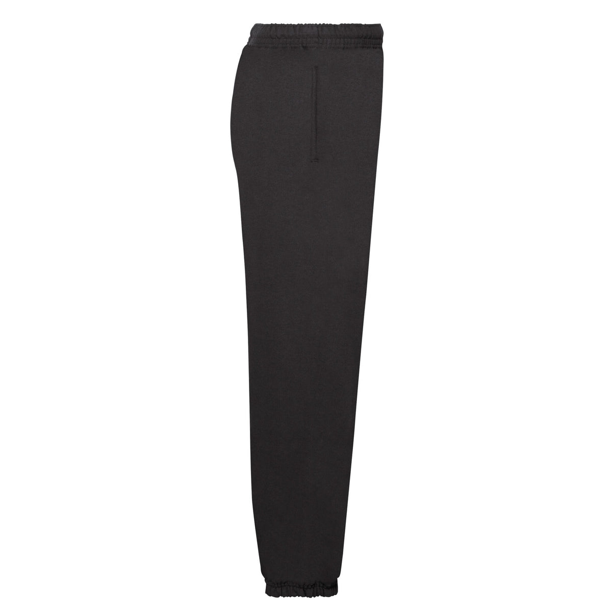 Black - Side - Fruit of the Loom Childrens-Kids Premium Plain Jogging Bottoms