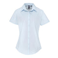 Light Blue - Front - Premier Womens-Ladies Supreme Poplin Short-Sleeved Shirt