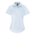 White - Front - Premier Womens-Ladies Supreme Poplin Short-Sleeved Shirt