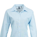 Light Blue - Back - Premier Womens-Ladies Signature Oxford Long-Sleeved Shirt