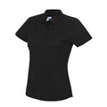 Jet Black - Front - Awdis Womens-Ladies Moisture Wicking Lady Fit Polo Shirt