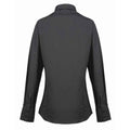 Black - Back - Premier Womens-Ladies Supreme Poplin Long-Sleeved Formal Shirt