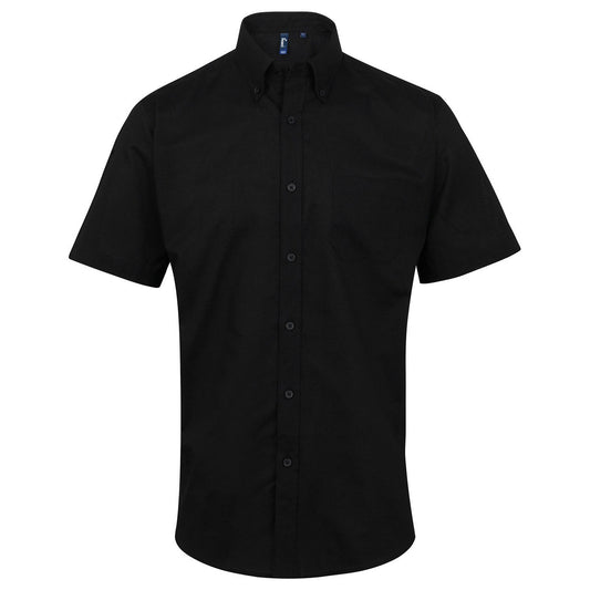 Black - Front - Premier Mens Signature Short-Sleeved Shirt