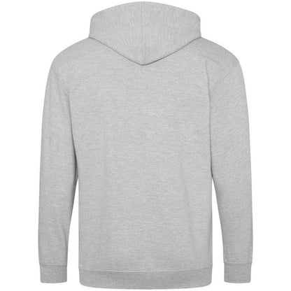 Heather Grey - Back - Awdis Mens Plain Heather Full Zip Hoodie