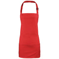 Red - Front - Premier Colours 2 in 1 Full Apron