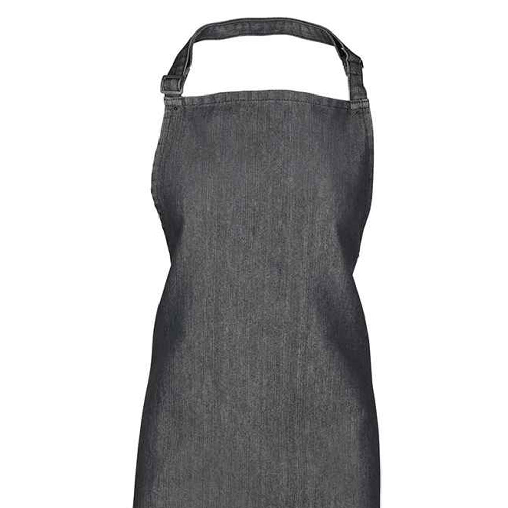 Black Denim - Back - Premier Unisex Adult Plain Apron