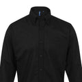 Black - Back - Premier Mens Signature Oxford Long-Sleeved Shirt