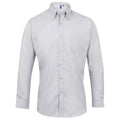 Silver - Front - Premier Mens Signature Oxford Long-Sleeved Shirt
