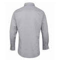Silver - Back - Premier Mens Signature Oxford Long-Sleeved Shirt