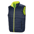 Fluorescent Yellow-Navy - Side - SAFE-GUARD by Result Unisex Adult Soft Touch Reversible Gilet