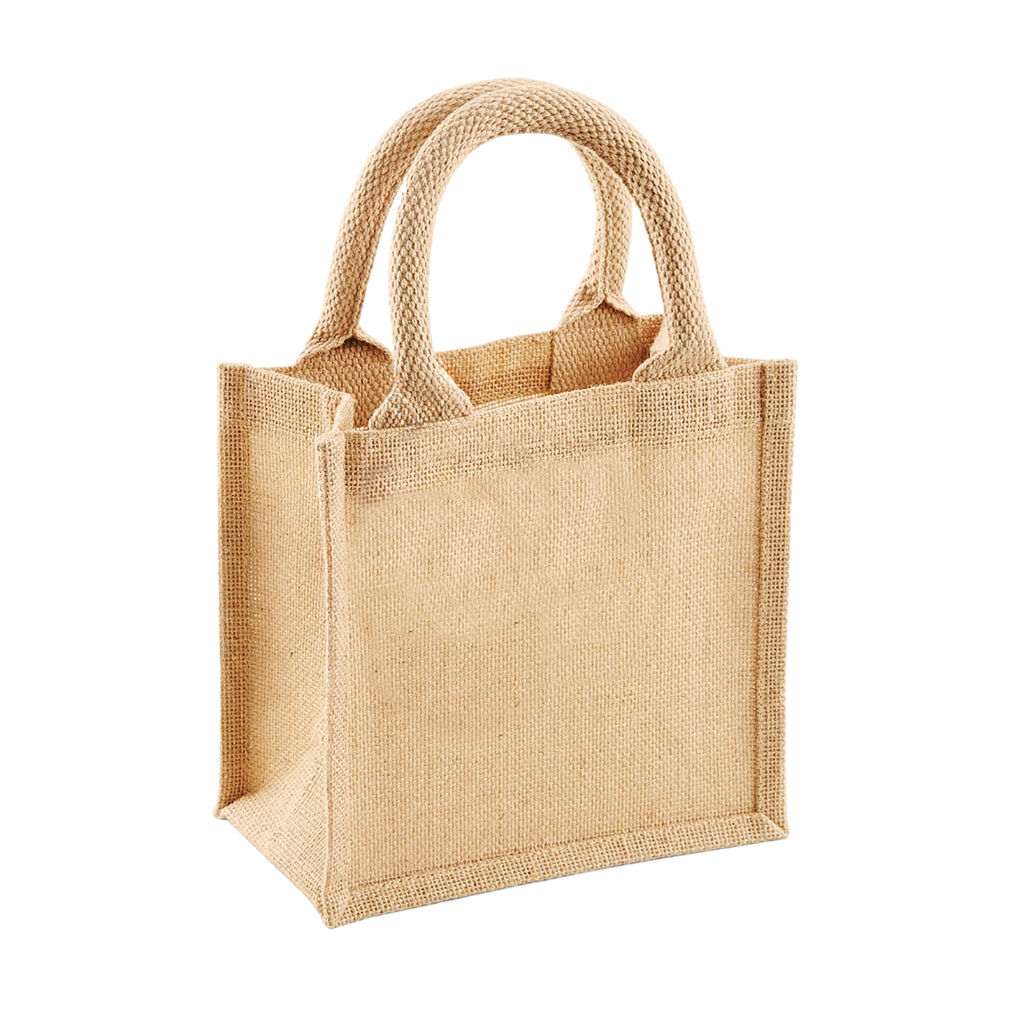 Natural - Front - Westford Mill Petite Jute Gift Bag