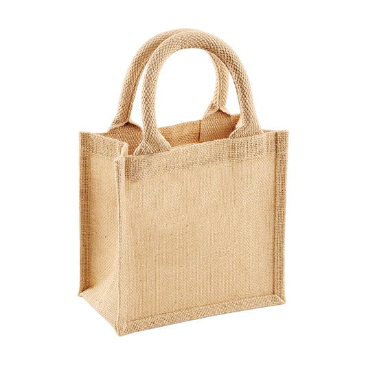 Natural - Front - Westford Mill Petite Jute Gift Bag