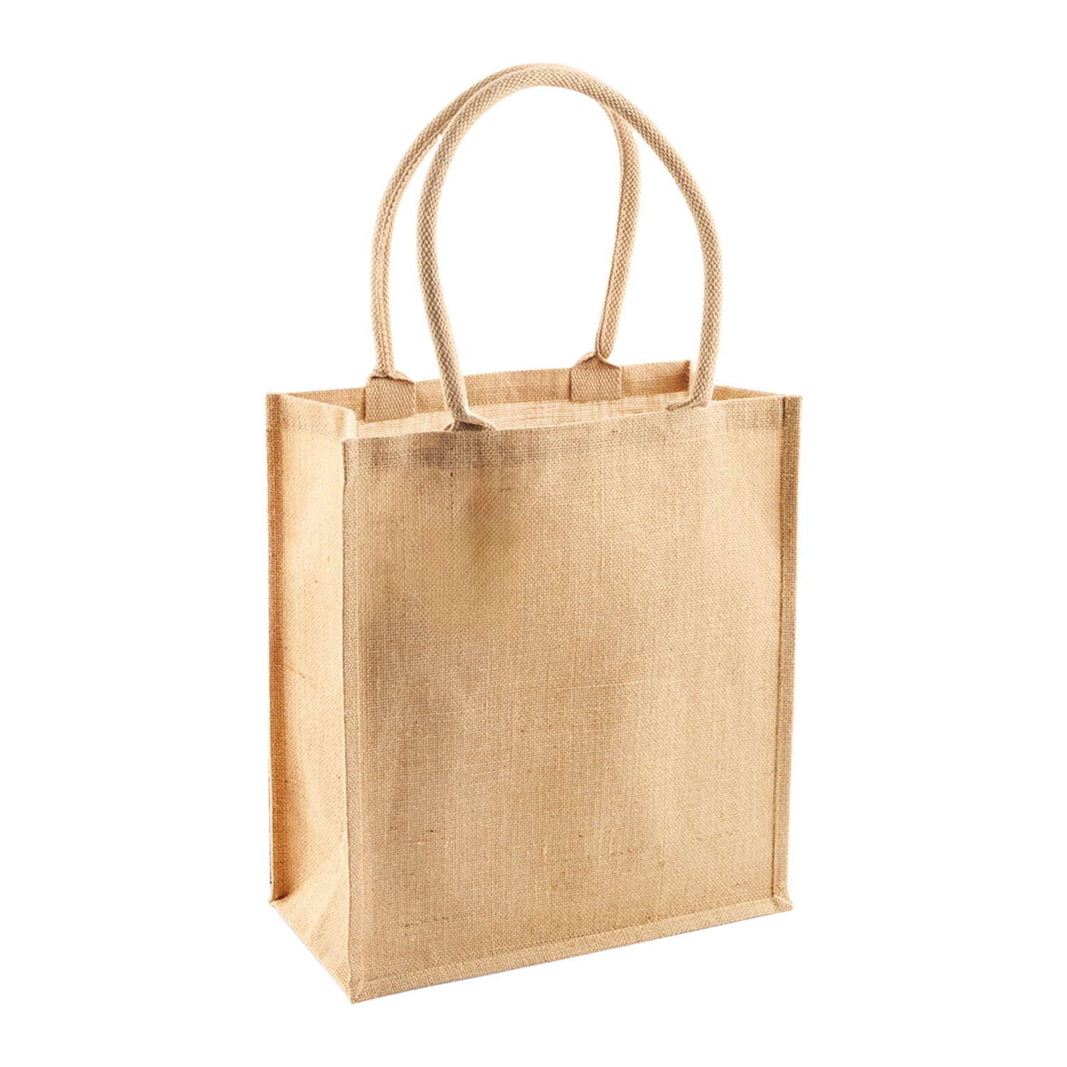 Natural - Front - Westford Mill Boutique Jute Shopper Bag