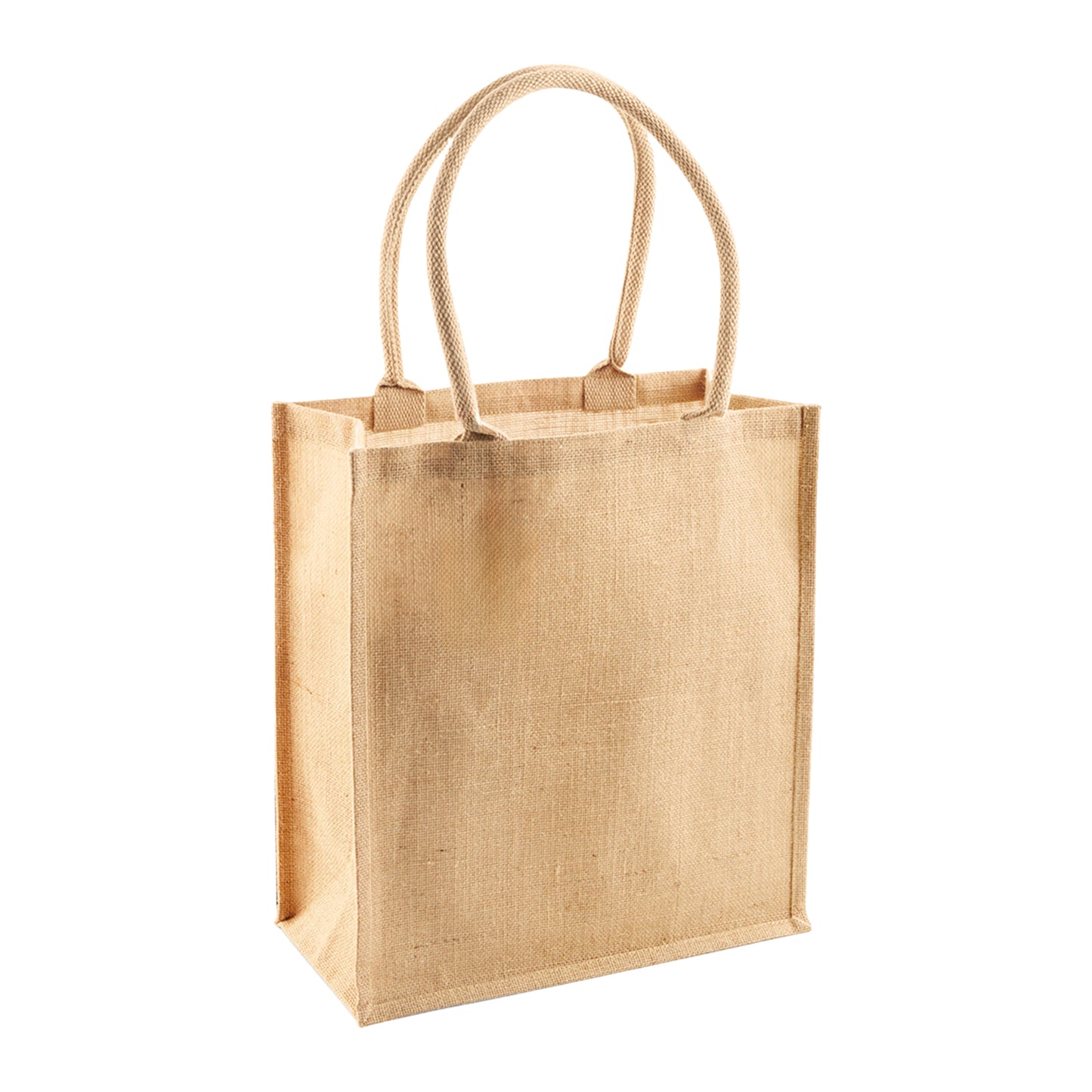 Natural - Front - Westford Mill Boutique Jute Shopper Bag