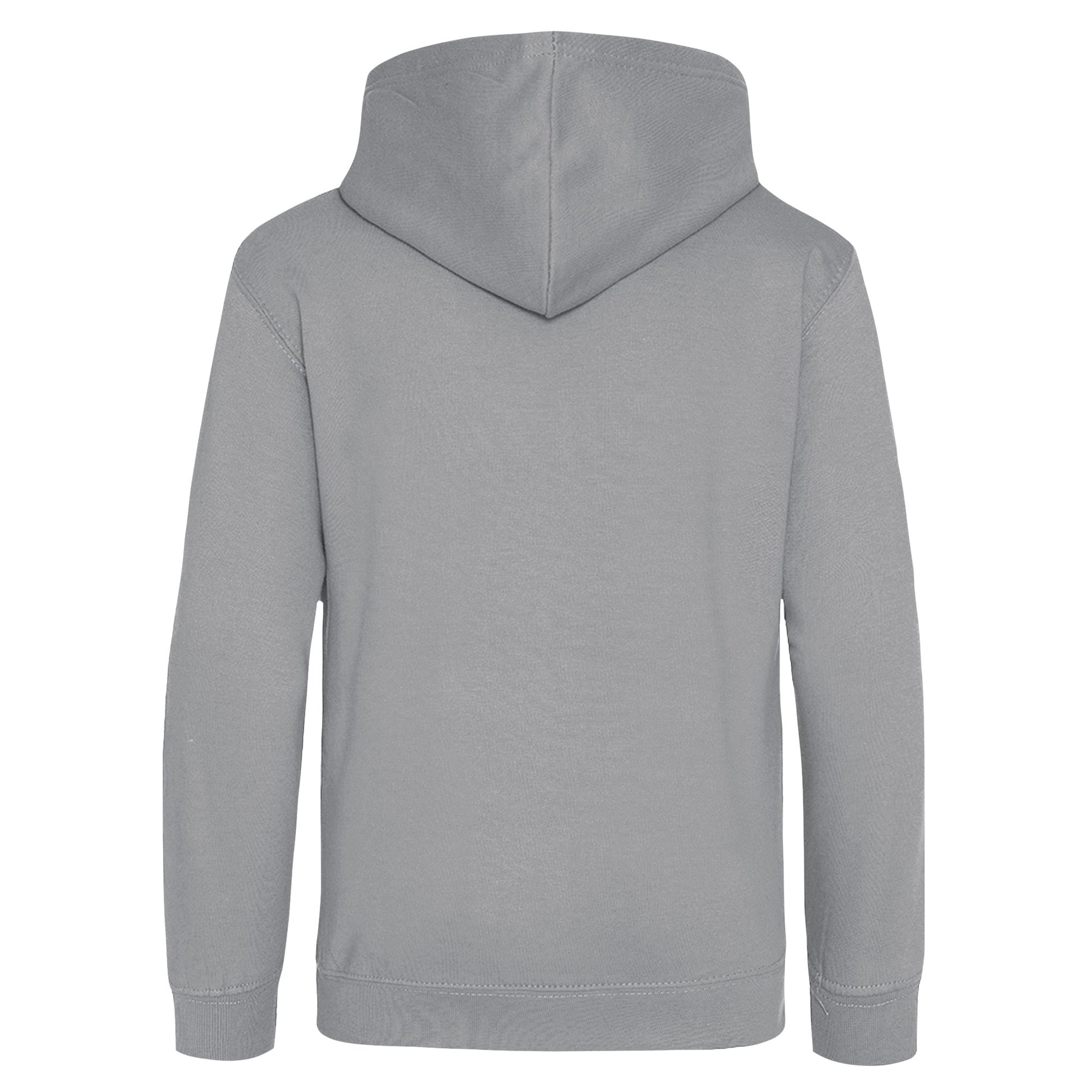 Heather Grey-French Navy - Back - Awdis Childrens-Kids Varsity Hoodie