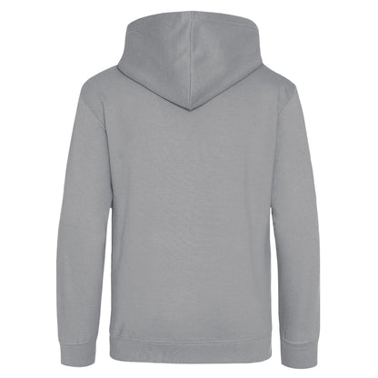 Heather Grey-French Navy - Back - Awdis Childrens-Kids Varsity Hoodie