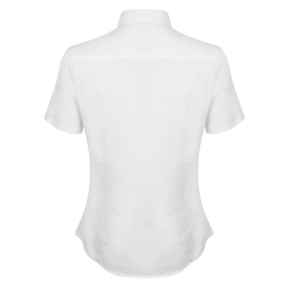 White - Back - Henbury Womens-Ladies Oxford Modern Shirt