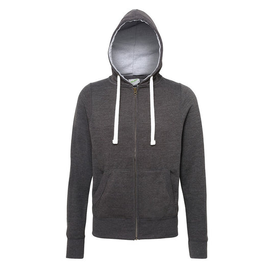 Charcoal - Front - Awdis Womens-Ladies Chunky Hoodie