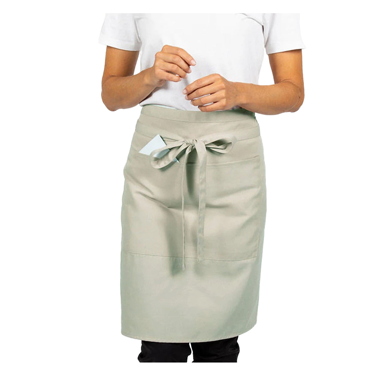 Sage - Front - Dennys Unisex Adult Polyester Pocket Waist Apron