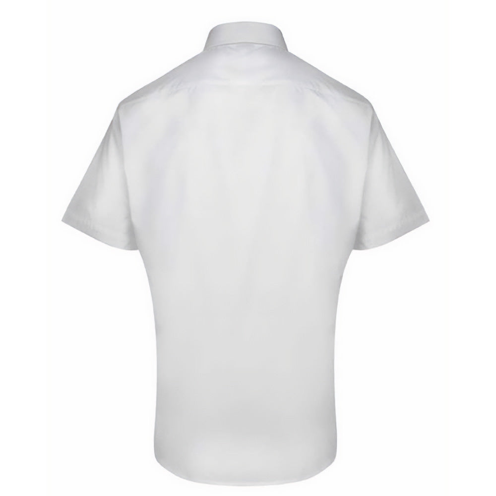 White - Back - Premier Mens Supreme Poplin Short-Sleeved Shirt