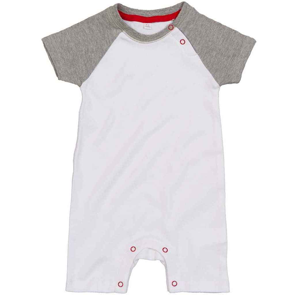 White-Heather Marl - Front - Babybugz Baby Heather Bodysuit