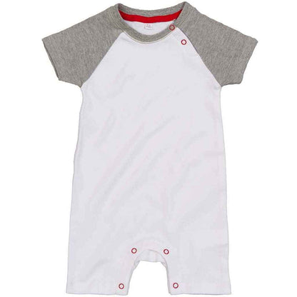 White-Heather Marl - Front - Babybugz Baby Heather Bodysuit