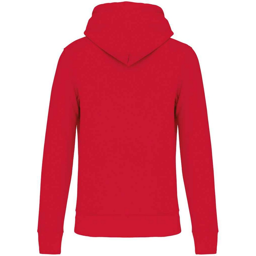 Red - Back - Kariban Mens Eco Friendly Hoodie