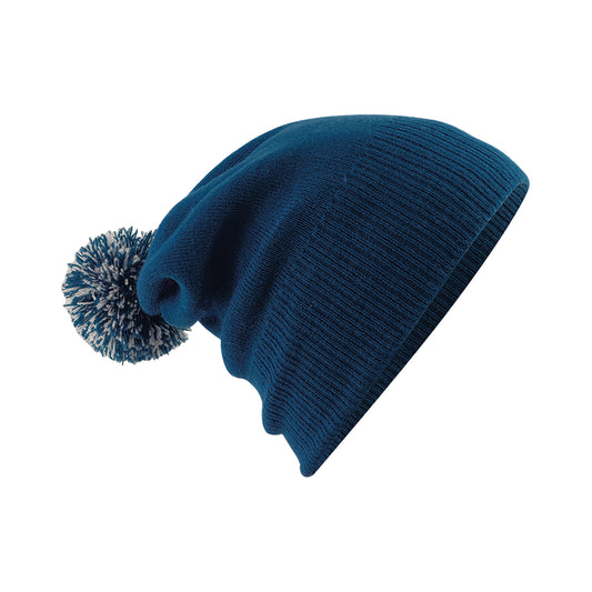 Bright Red-Off White - Front - Beechfield Childrens-Kids Snowstar Beanie